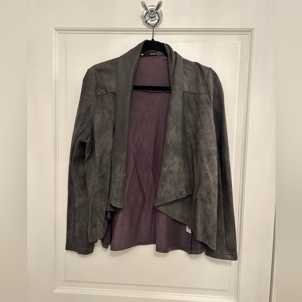 Krisa gray suede jacket